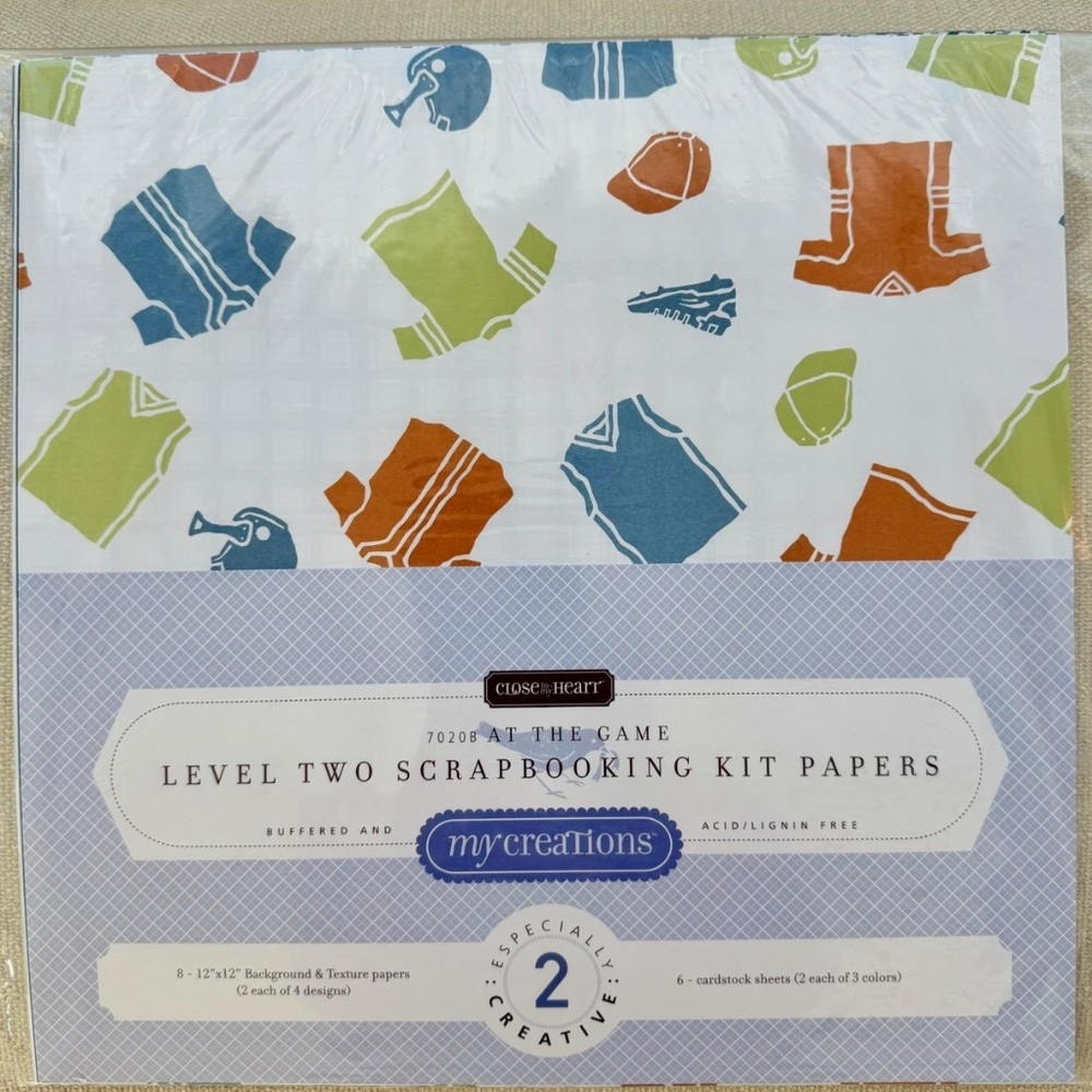 Brand New Scrapbooking Paper Pack BALL GAME THEME by Creative Memories